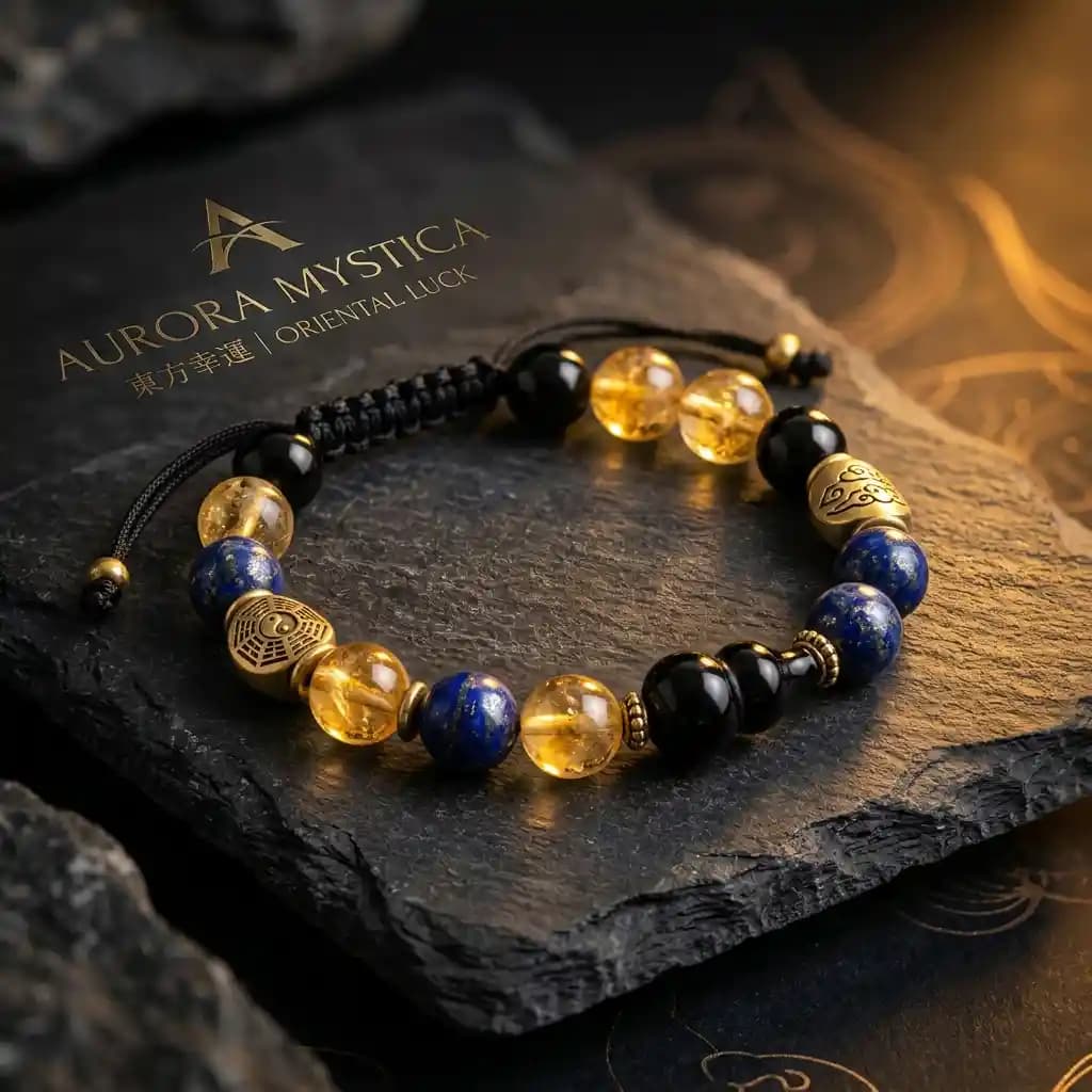 Nine Luck Goldstone Five-Element Bracelet